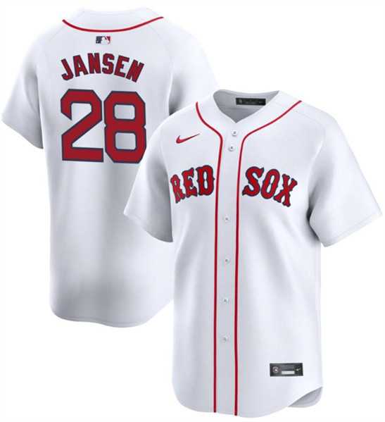 Men%27s Boston Red Sox #28 Danny Jansen White 2024 Home Limited Stitched Baseball Jersey Dzhi->cincinnati reds->MLB Jersey